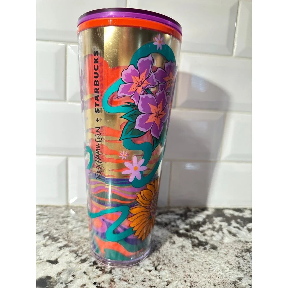 Starbucks Hamilton Texas Wildflowers 24 Oz. Tumbler NWOT